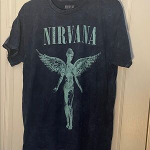 NIRVANA Navy Angel Graphic Tee